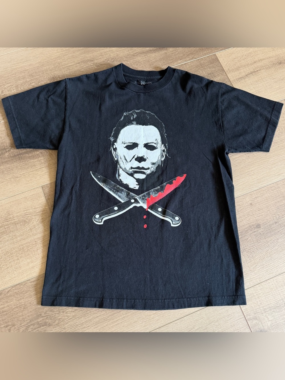 Rock Rebel Halloween Michael Myers Medium T Shirt Bloody Chefs Knife Horror Goth